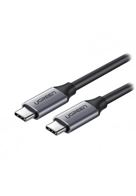 Кабель USB 3.1 GEN1 Type-C M-M, 1.5 м, 3A, Nickel Plating Aluminum Shell Сірий, US161 UGREEN