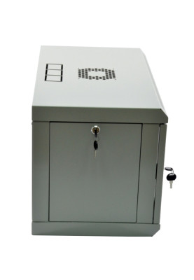 Шафа навісна 19", 6U, 600х350х373 мм (Ш * Г * В), економ, акрилове скло, сіра
