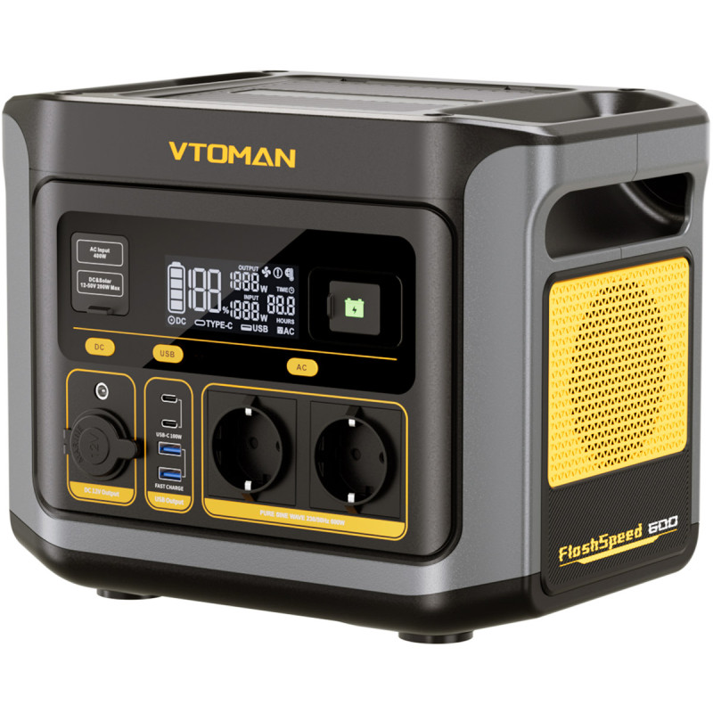 Зарядна станція Vtoman FlashSpeed 600 (499 Вт/г) 600W AC,MPTT,LiFePo4