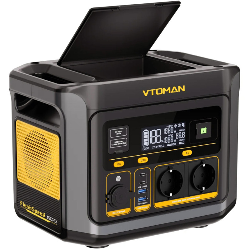 Зарядна станція Vtoman FlashSpeed 600 (499 Вт/г) 600W AC,MPTT,LiFePo4