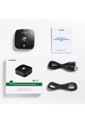 Приймач Bluetooth UGREEN Wireless Bluetooth Audio Receiver 5.1 with 3.5mm and 2RCA Adapter CM106