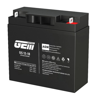 Акумуляторна батарея GEM Battery 12V-18Ah, AGM, L1/T1, (GS 12-18)