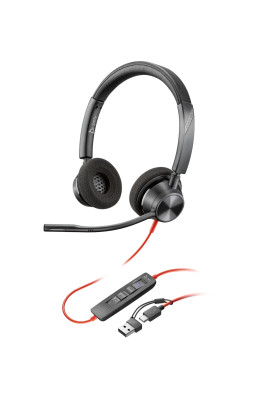 Гарнітура Poly BlackWire C3320 M USB-С + USB-C/A Adapter HS Stereo