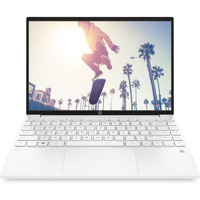 Ноутбук HP Pavilion Aero 13-be0027ua (5A5Z1EA) 13.3" WUXGA IPS (1920x1200) 400 nits/Ryzen 5 5600U (2.3-4.2)/8Gb/SSD256Gb/Radeon/NO ODD/Підсвітка клавіатури/Сканер відбитків пальців/DOS/1.0кг (Маса може варіюватися залежно від конфігурації)/Білий (Укр