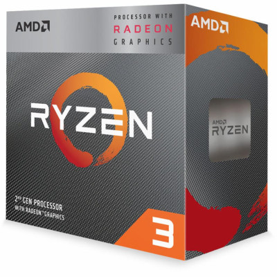 Процесор AMD Ryzen 3 4C/4T 3200G (3.6Hz/4.0GHz Boost,6MB,65W,AM4,Radeon Vega8) box, Wraith Stealth 65W cooler