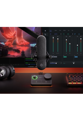 Ігровий стрім мікрофон SteelSeries Alias Pro RGB XLR Stream Mixer 1" Capsule