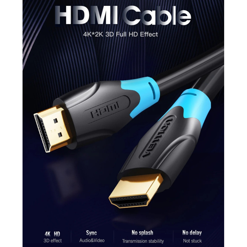 Кабель HDMI M - M, 20.0 м, V2.0, 4K 30Гц, PVC Vention