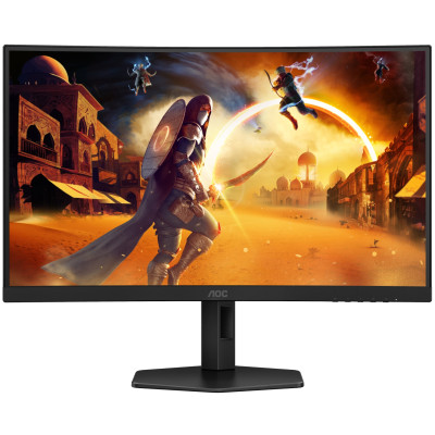 TFT 27" AOC C27G4ZXU, Fast VA, вигнутий, 280Hz, 2xHDMI, DP, USB-hub, HAS, колонки, чорний