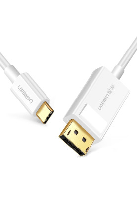Кабель UGREEN USB Type C to DP Cable 1.5m MM139 (White)
