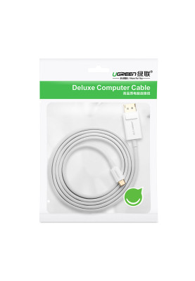 Кабель UGREEN USB Type C to DP Cable 1.5m MM139 (White)