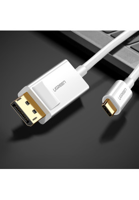 Кабель UGREEN USB Type C to DP Cable 1.5m MM139 (White)