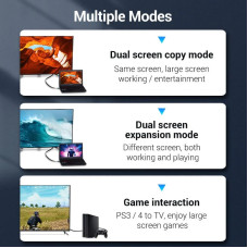 Кабель HDMI M - M, 10.0м, Vention, V2.0, 4K 60Гц, PVC Flat Design, Black