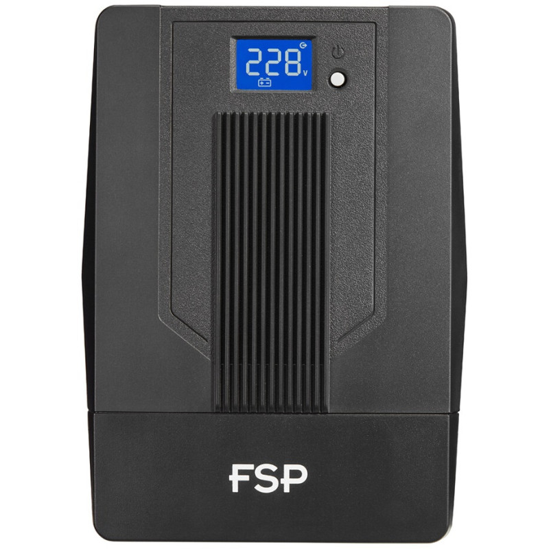 ДБЖ FSP iFP-1500, 1500ВА/900Вт, LCD, Schuko*4. 230V/50Hz ,w/o RJ45,w/ USB, Black, 12V/9Ah*2, CIS