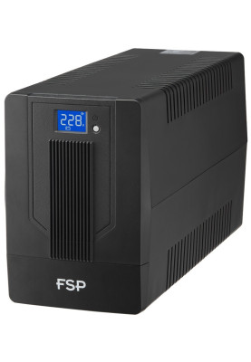 ДБЖ FSP iFP-1500, 1500ВА/900Вт, LCD, Schuko*4. 230V/50Hz ,w/o RJ45,w/ USB, Black, 12V/9Ah*2, CIS