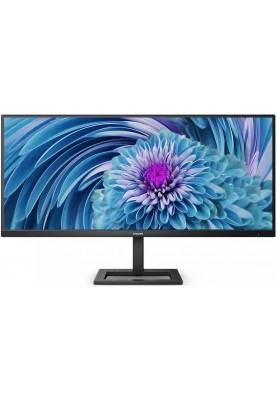 TFT 34" Philips 346E2LAE, WQHD, VA, 100Hz, 1,0ms, HDMI, DP, USB-C, USB-hub, HAS, колонки, чорний