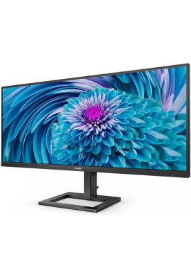 TFT 34" Philips 346E2LAE, WQHD, VA, 100Hz, 1,0ms, HDMI, DP, USB-C, USB-hub, HAS, колонки, чорний