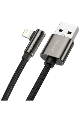 Кабель USB AM-Lightning M, 1 м, 2.4A, 90° Чорний, Legend Series Elbow CALCS Baseus
