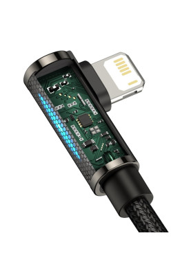 Кабель USB AM-Lightning M, 1 м, 2.4A, 90° Чорний, Legend Series Elbow CALCS Baseus