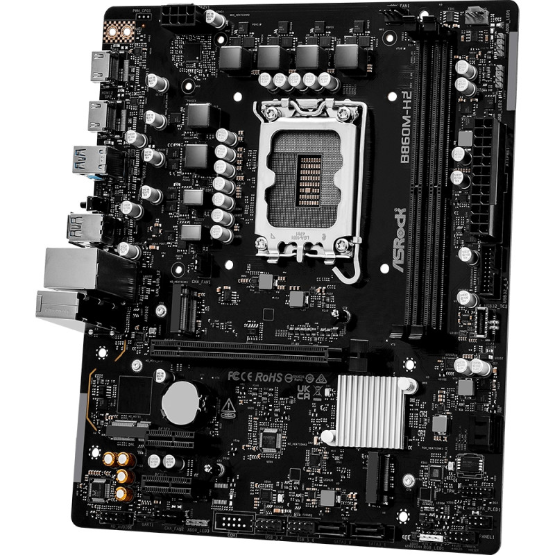 AsRock B860M-H2 (1851/B860, 2*DDR5, PCIex16, 2xHDMI, 4xSATA, 2xM.2, Glan, 7.1ch, mATX)