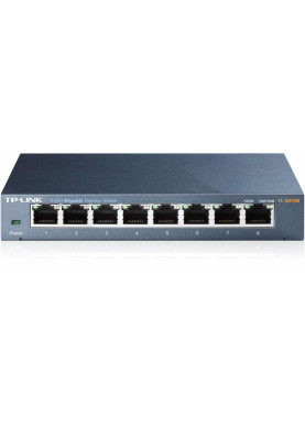 Комутатор TP-Link TL-SG108, 8х10/100/1000 Мбіт/с настільний комутатор
