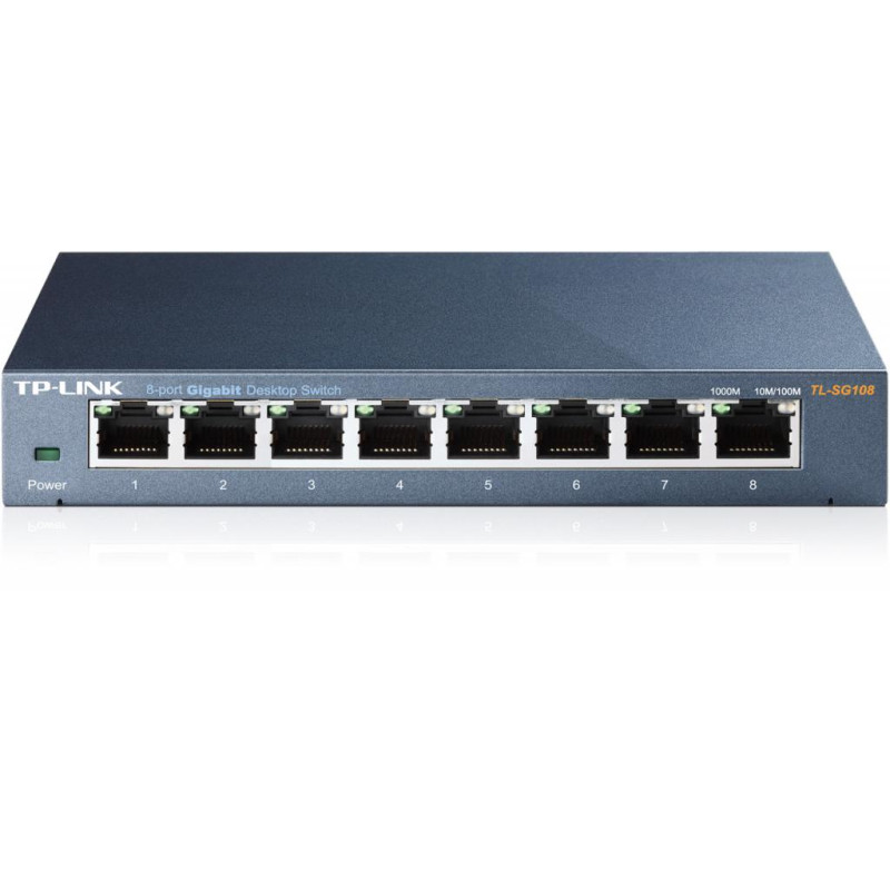 Комутатор TP-Link TL-SG108, 8х10/100/1000 Мбіт/с настільний комутатор