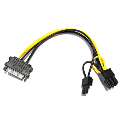 Кабель живлення для відеокарти  6/8-pin to SATA M, 0.2м