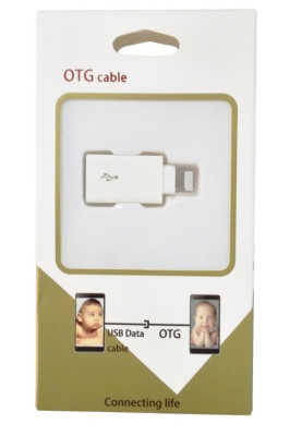 Перехідник OTG USB 2.0 AF-Lightning Apple, білий, RTL