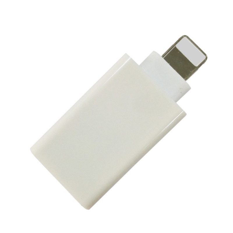 Перехідник OTG USB 2.0 AF - Lightning Apple, білий, RTL
