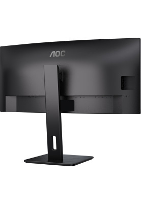 TFT 34" AOC CU34P3CV, WQHD,VA, 100Hz, вигнутий, HDMI, DP, USB-С, RJ-45, USB-hub, HAS, кол, чорний