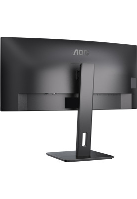 TFT 34" AOC CU34P3CV, WQHD,VA, 100Hz, вигнутий, HDMI, DP, USB-С, RJ-45, USB-hub, HAS, кол, чорний