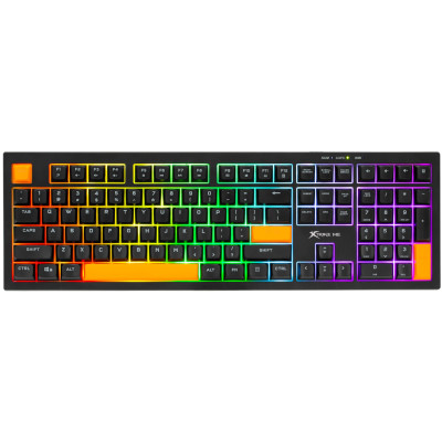 Клавіатура ігрова мембранна XTRIKE ME KB-512 UA 108кл. Silent switch LED підсвітка, USB, чорна