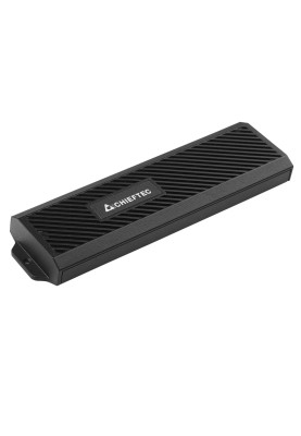 Корпус для M.2 NVME/SATA SSD CHIEFTEC CEB-M2C-TLE, aluminium,USB 3.2 Gen2 Type-C, Black, RETAIL