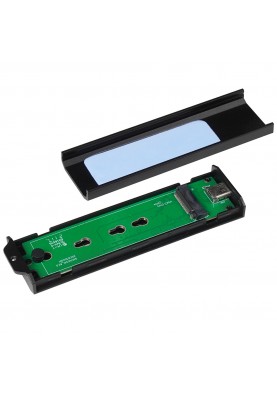 Корпус для M.2 NVME/SATA SSD CHIEFTEC CEB-M2C-TLE, aluminium,USB 3.2 Gen2 Type-C, Black, RETAIL