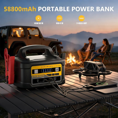 Автомобільний Jump Starter VT-Pro 10000A, 12V/24V, 58800mAh, 215.8 Вт/год Vtoman Автомобільний Jump Starter VT-Pro 10000A, 12V/24V, 58800mAh, 215.8 Вт/год Vtoman