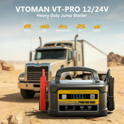 Автомобільний Jump Starter VT-Pro 10000A, 12V/24V, 58800mAh, 215.8 Вт/год Vtoman Автомобільний Jump Starter VT-Pro 10000A, 12V/24V, 58800mAh, 215.8 Вт/год Vtoman