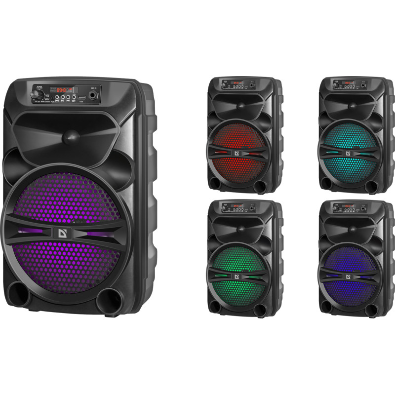 Акустична система 1.0 Defender G110 12W, Light/BT/FM/USB/LED/AUX