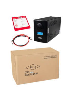 ДБЖ Powercom NF-1100AP LCD ІНВЕРТОР 1100VA/770W USB 2*Schuko, 15А, 24v/220v