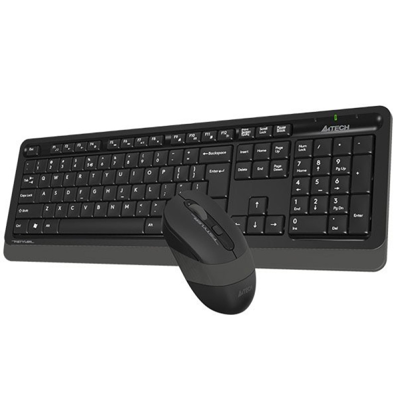 Комплект A4-Tech FG1010, USB, бездротовий, чорно-сірий