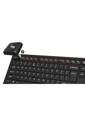 Комплект A4-Tech FG1010, USB, бездротовий, чорно-сірий