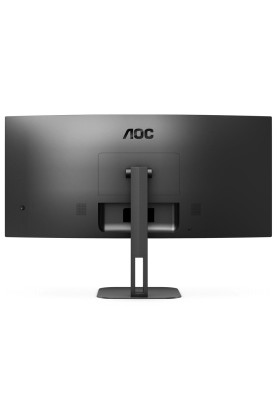 TFT 34" AOC CU34V5C/BK, WQHD, VA, 100Гц, 1 мс, вигнутий, HDMI, DP, USB-C, USB-hub, колонки, чорний