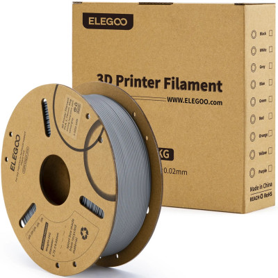 Пластик (Filament) ELEGOO PLA 1кг, 1.75мм, сірий Пластик (Filament) ELEGOO PLA 1кг, 1.75мм, сірий
