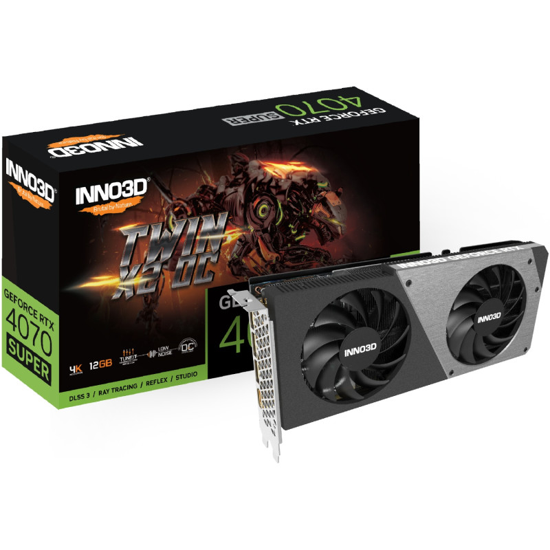 GeForce RTX4070 Super Inno3D TWIN X2 OC, 12GB GDDR6X, 192bit, PCI Express