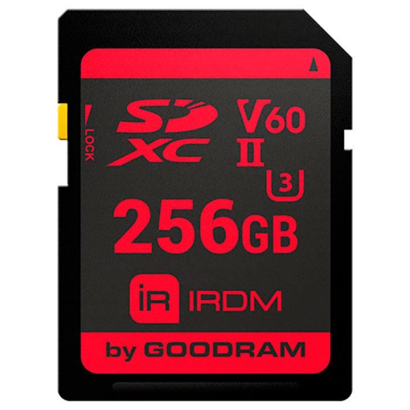 Memory card SD 256Gb GoodRAM IRDM SDXC V60 UHS-II U3 Retail