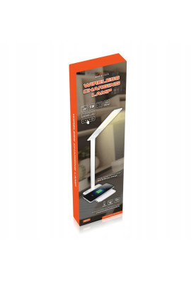 LED лампа настільна Media-Tech MT221, WIRELESS CHARGING LAMP, 2 кольори світла, 9 рівнів яскравості, сенсорне керування