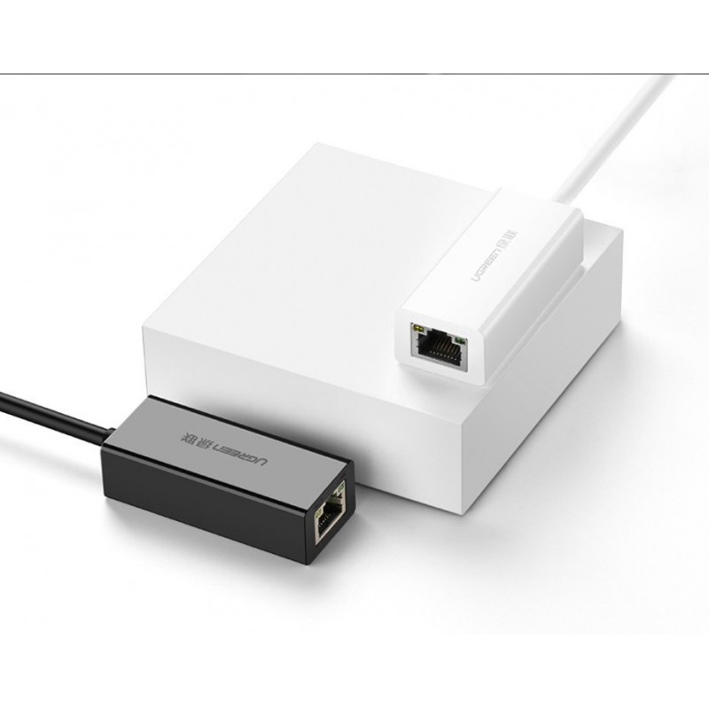 Перехідник USB 3.0 --> Ethernet RJ45 1000Mb CR111 білий UGREEN