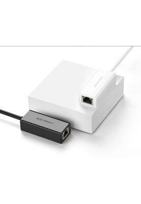Перехідник USB 3.0 Type-A --> Ethernet RJ45 1000Mb CR111 UGREEN білий