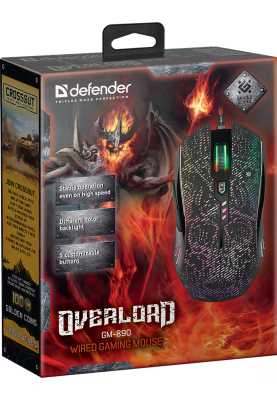 Мишка Defender OverLord GM-890, 6кн., 3200dpi, підсвітка