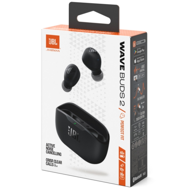 Навушники TWS JBL Wave Buds 2 Black JBLWBUDS2BLK