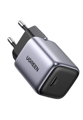 Зарядний пристрій 1xUSB 30W (USB-C) Gan PD Nexode Mini + PD cable Сірий CD319 Ugreen