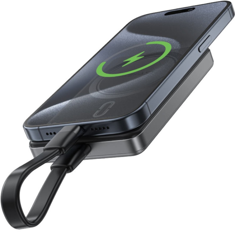 УМБ Acefast Magnetic Wireless 10000mAh 20W  PD,QC 3.0, QI 15W M12 Black